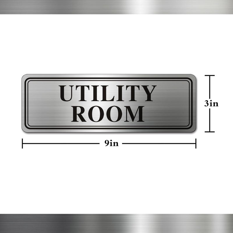 LEMBANG Metal Stainless Steel Authorized Personnel Only Sign，9x3in (Utility Room) - Image 3